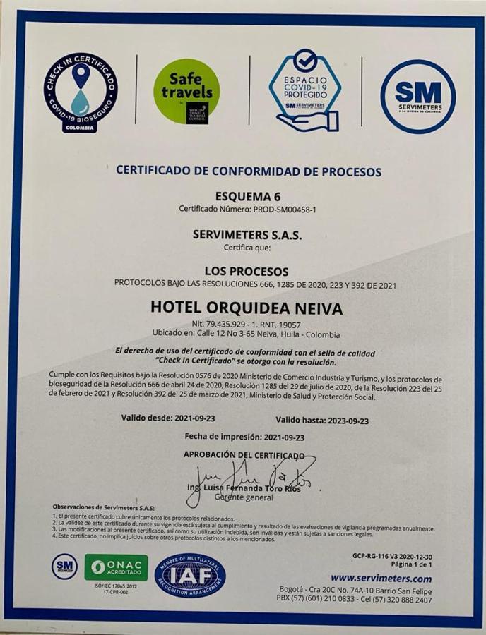 Hotel Orquidea Neiva 네이바 외부 사진